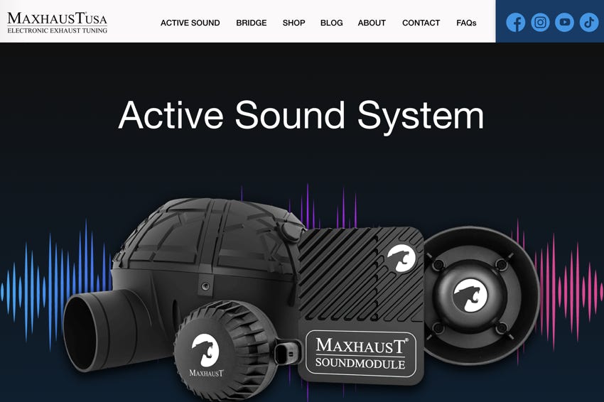 Maxhaust's new fully responsive website