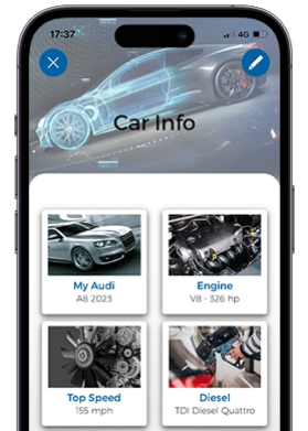 Car info on the Maxhaust mobile app