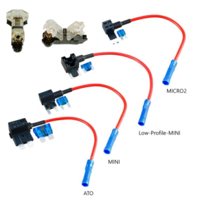Set of Fuse / power tap ATO, MINI, Low-Profile MINI, MICRO2 and 2 CAN bus connector
