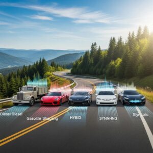 Various vehicles with active sound systems, illustrating benefits for different engine types