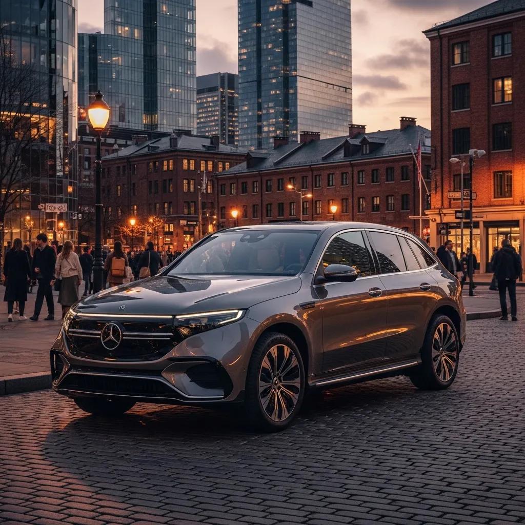 Mercedes EQG showcasing luxury and sustainability in an urban setting